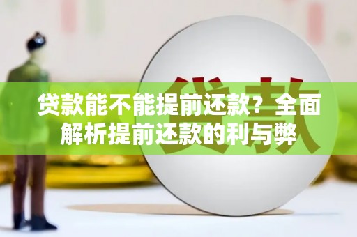 弋阳贷款能不能提前还款？全面解析提前还款的利与弊