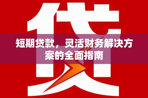 夏县短期贷款，灵活财务解决方案的全面指南