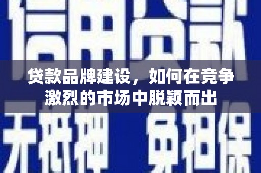 大名贷款品牌建设，如何在竞争激烈的市场中脱颖而出