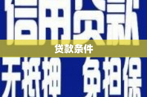西和贷款条件