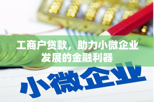 福贡工商户贷款，助力小微企业发展的金融利器