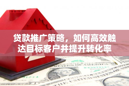 且末贷款推广策略，如何高效触达目标客户并提升转化率