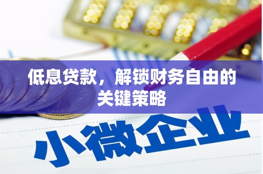 临渭低息贷款，解锁财务自由的关键策略