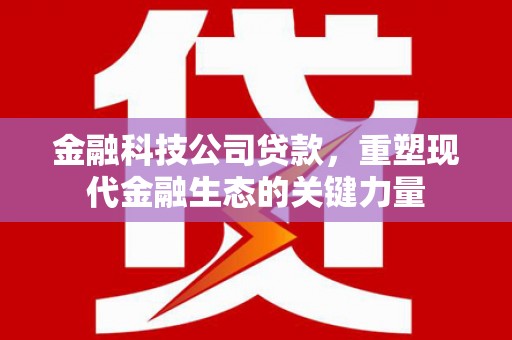 紫阳金融科技公司贷款，重塑现代金融生态的关键力量