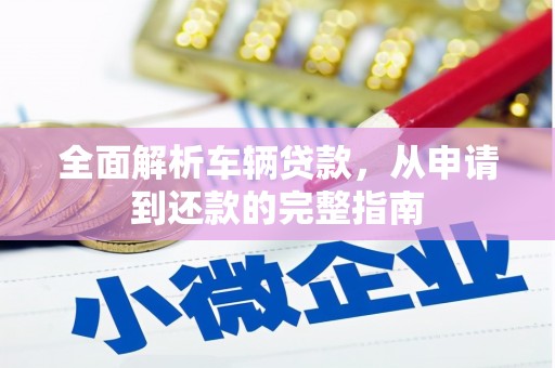 泌阳全面解析车辆贷款，从申请到还款的完整指南